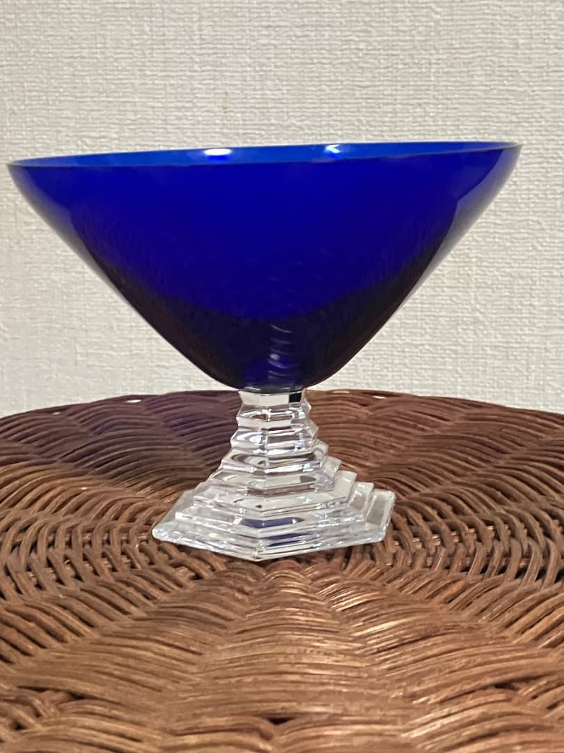 バカラ　コバルトブルー シャンパングラス