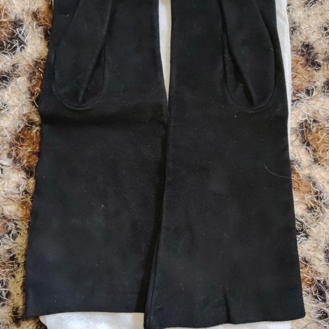 中古シャネルブラック ヤギ革 手袋 CHANEL