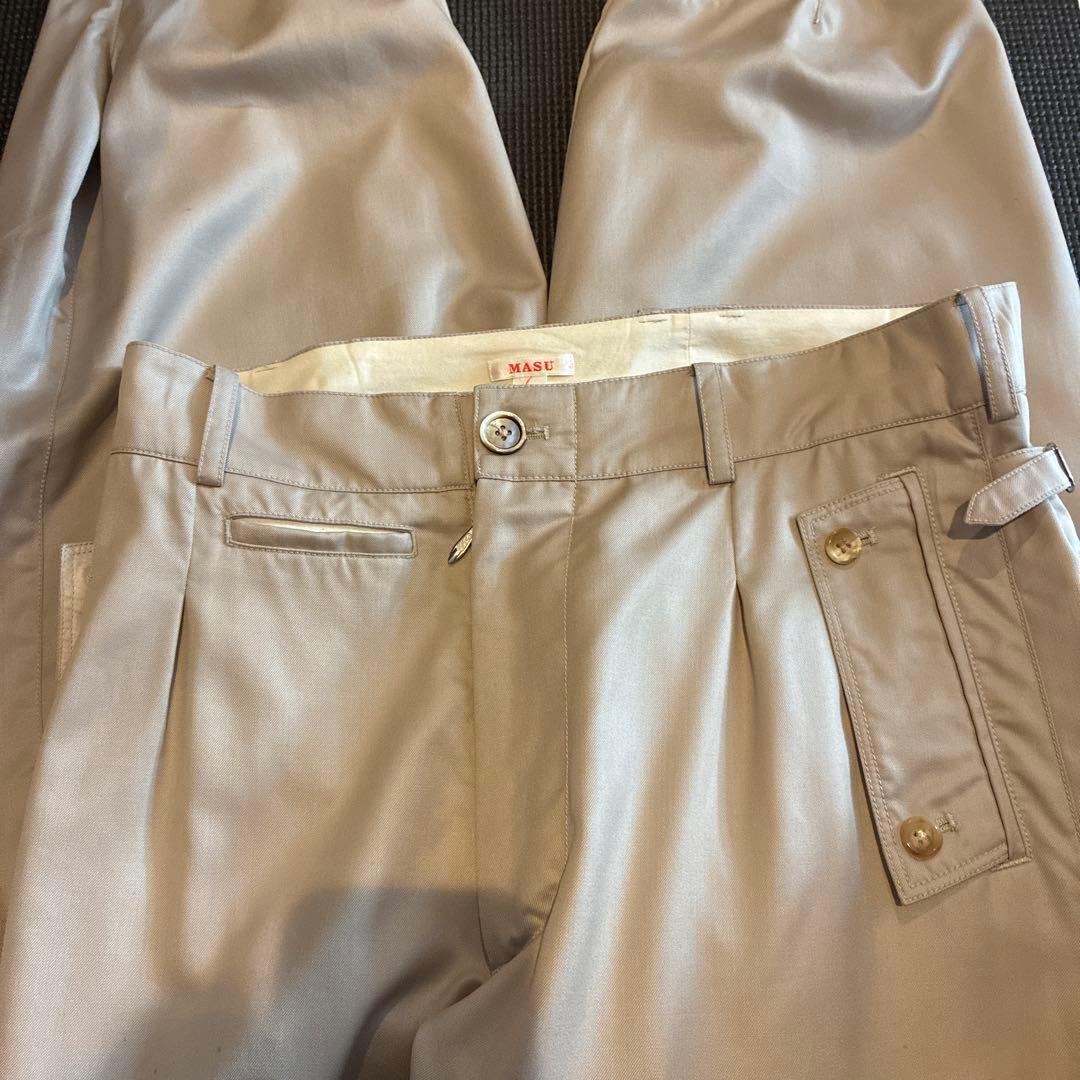 MASU ウールスラックスパンツ　サイドアジャスター付き