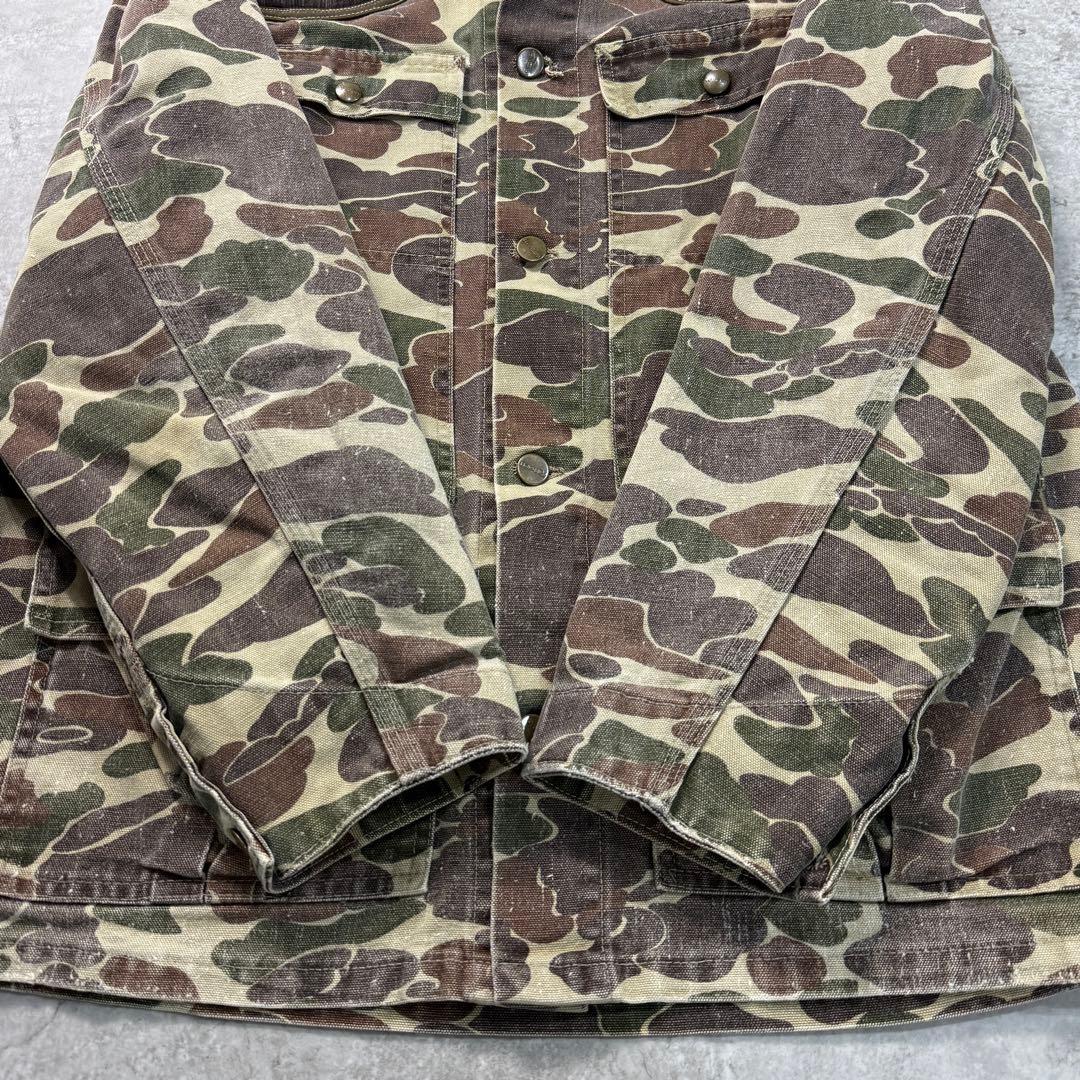 激レア80s■カーハート【L】USA製ハンティングジャケット カバーオール 迷彩