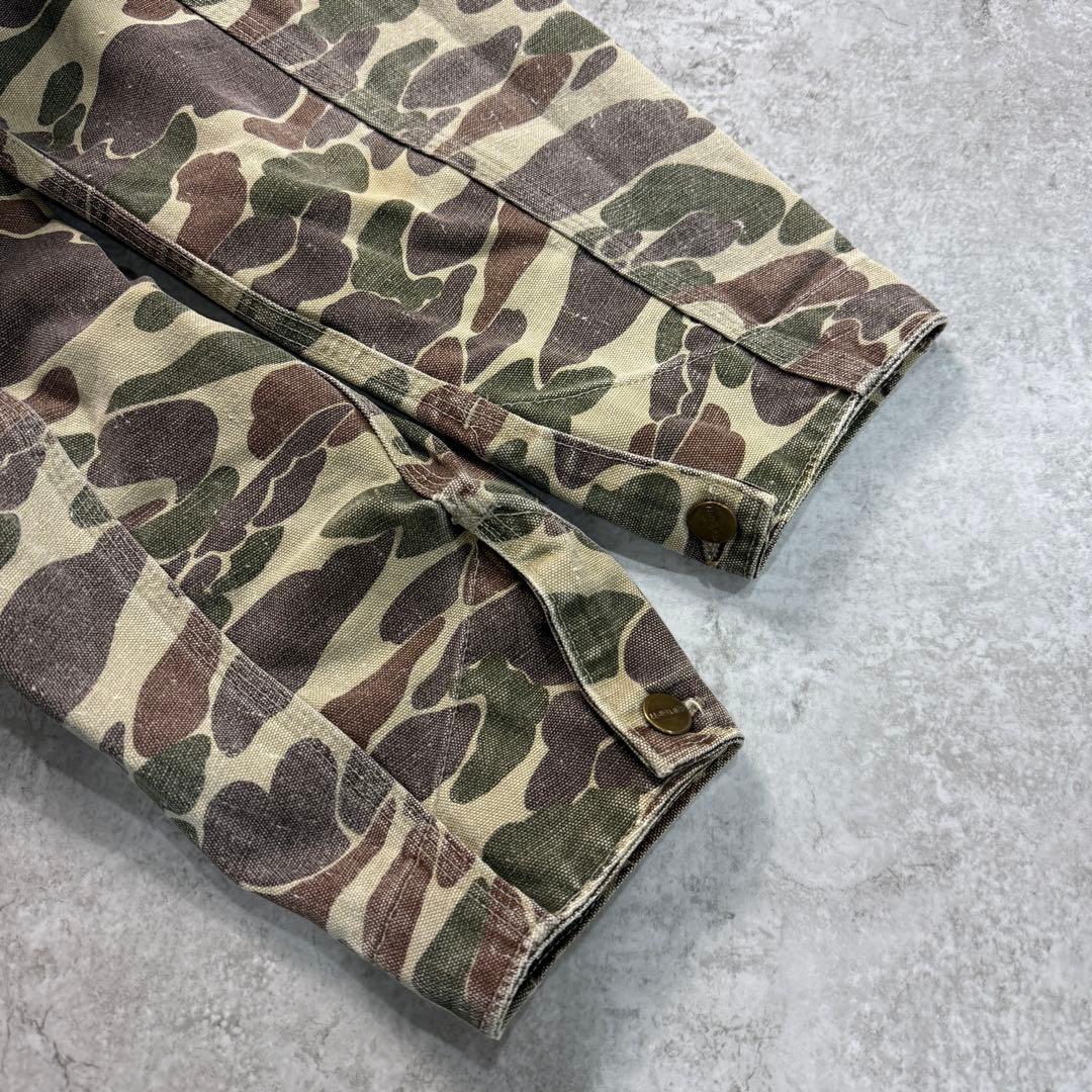 激レア80s■カーハート【L】USA製ハンティングジャケット カバーオール 迷彩