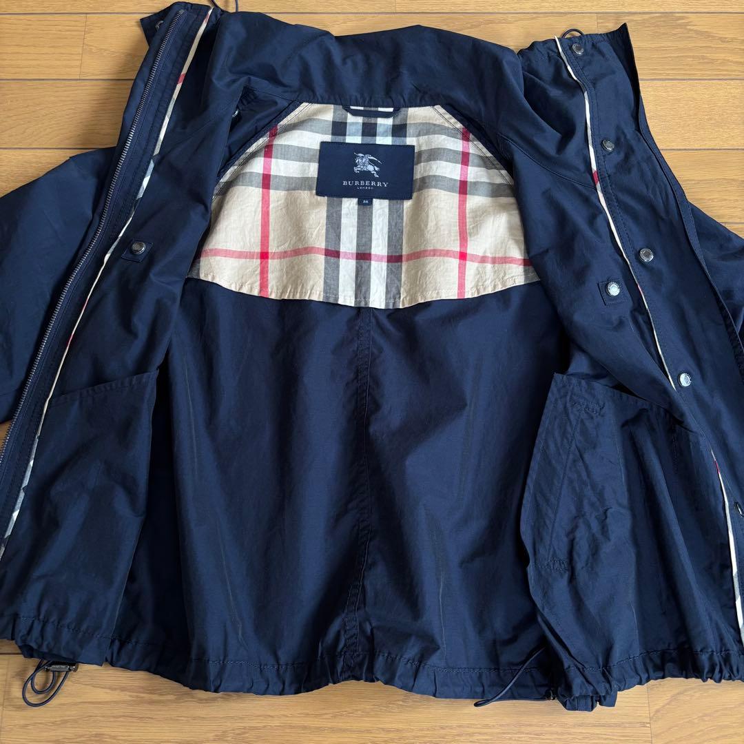 バーバリーロンドン ジャケット ブルゾン　メガチェック　ネイビー サイズ38