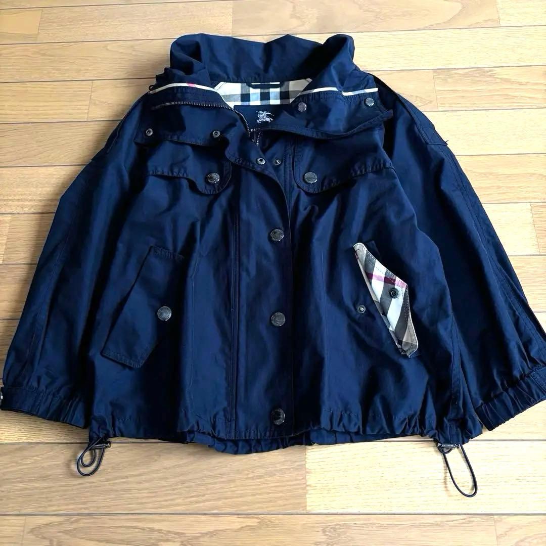 バーバリーロンドン ジャケット ブルゾン　メガチェック　ネイビー サイズ38