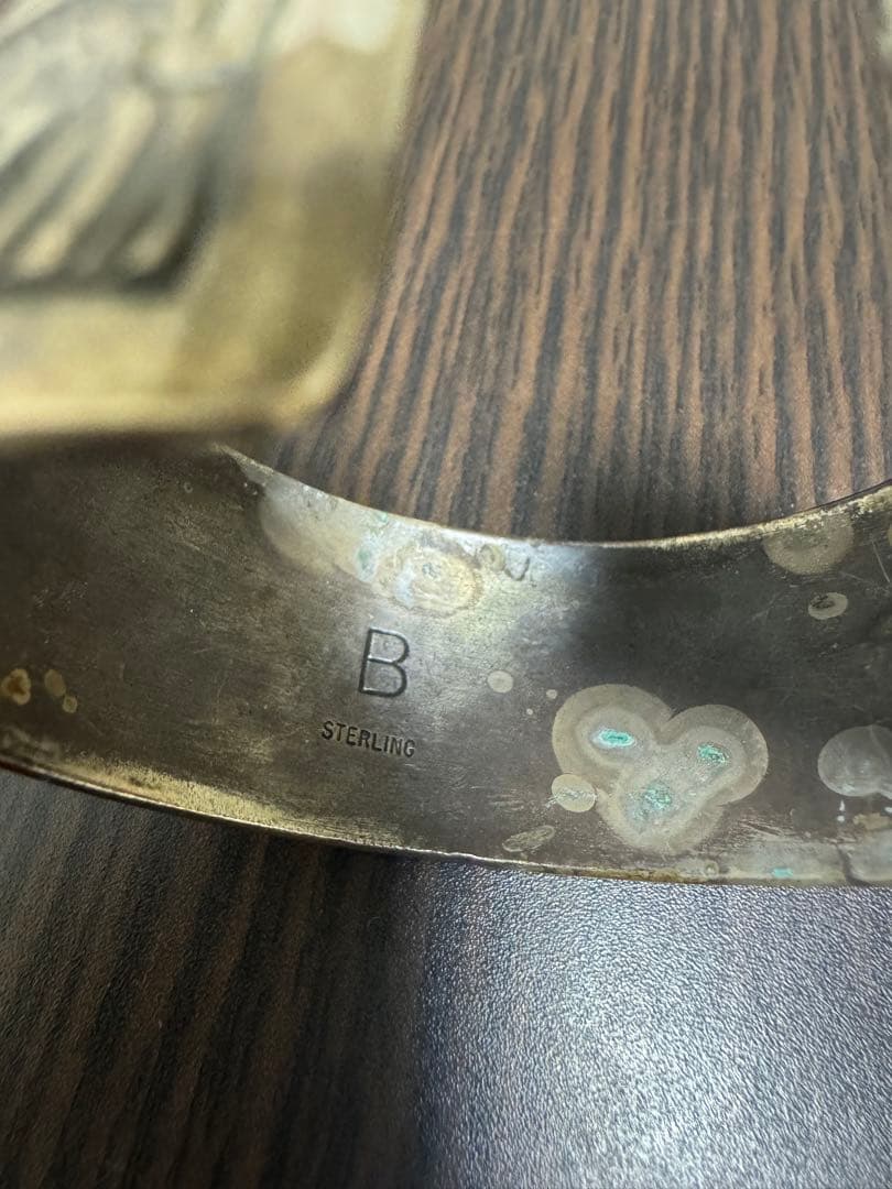 日*0様 B Studio 彫刻デザイン バングル　インディアンジュエリー