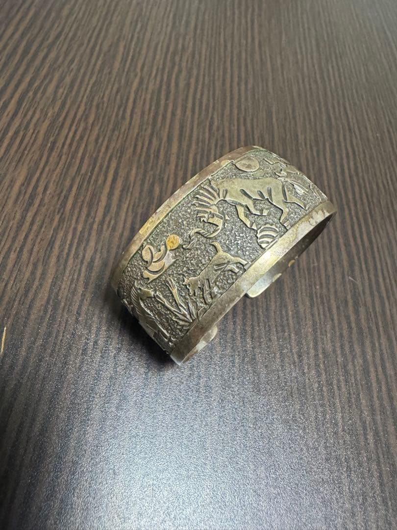 日*0様 B Studio 彫刻デザイン バングル　インディアンジュエリー