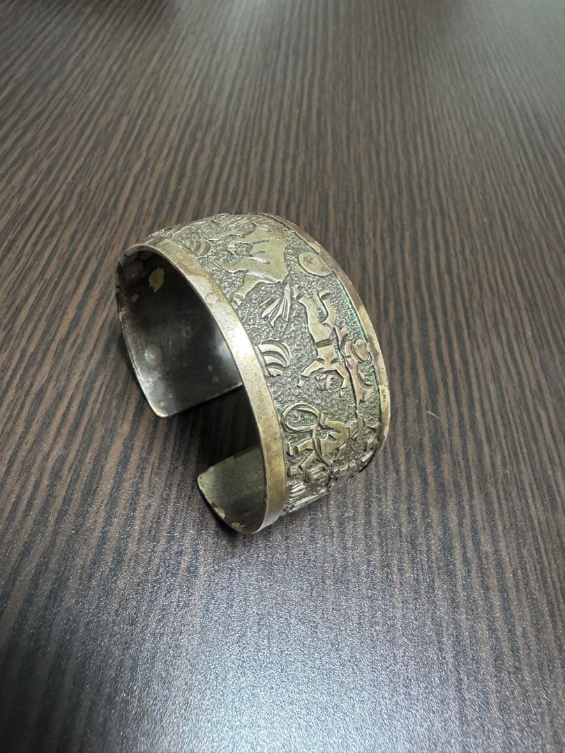 日*0様 B Studio 彫刻デザイン バングル　インディアンジュエリー