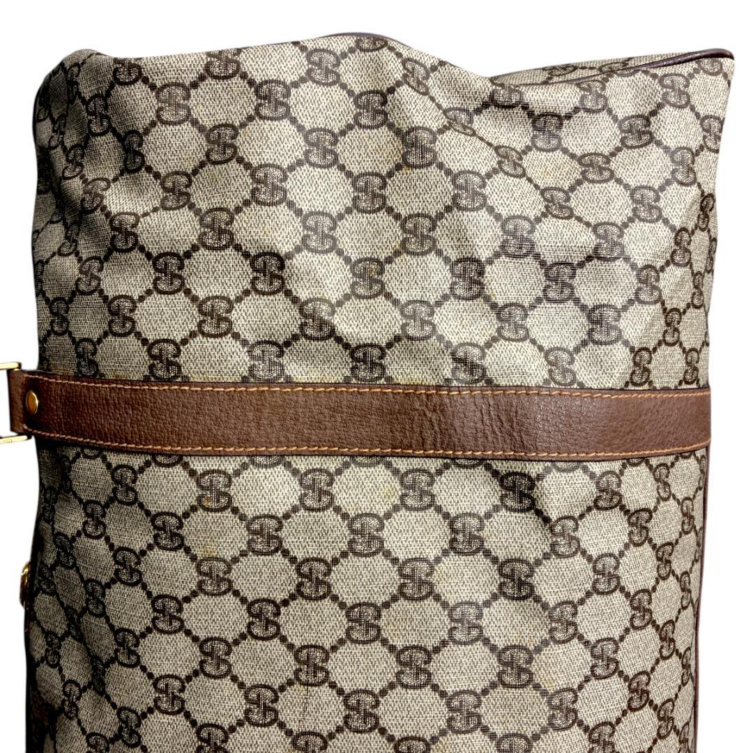 GUCCI OLD GGキャンバス ボストンバッグ ブラウン 70s 80s