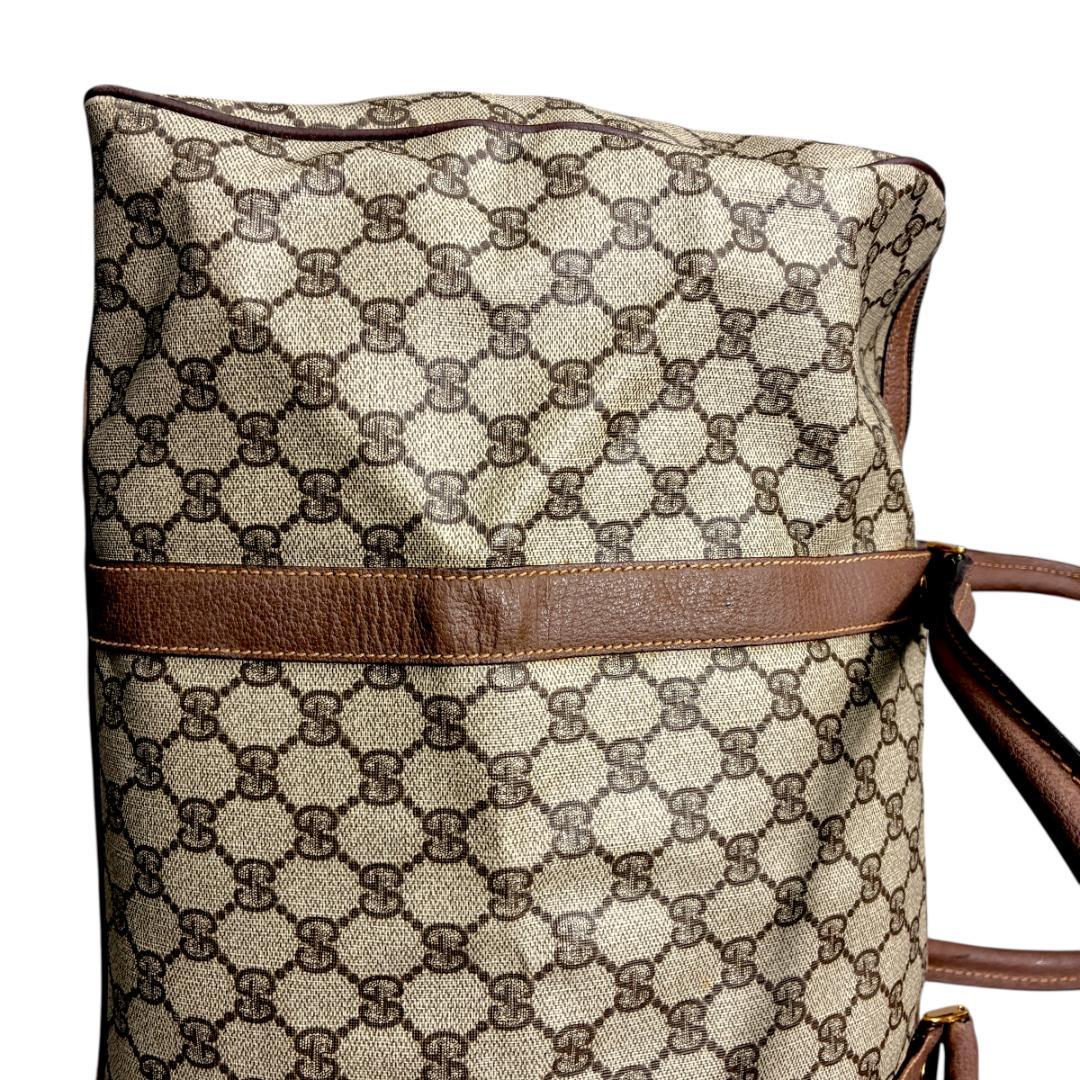 GUCCI OLD GGキャンバス ボストンバッグ ブラウン 70s 80s