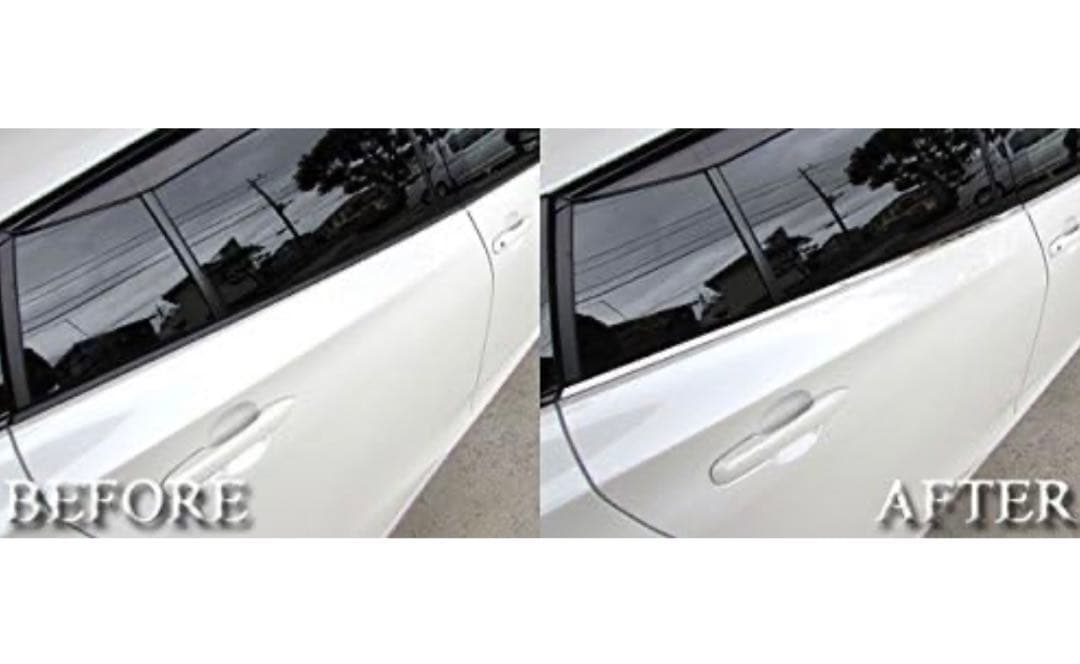 プリウス 50 51 55 超鏡面ステンレスメッキウィンドウモール4PC