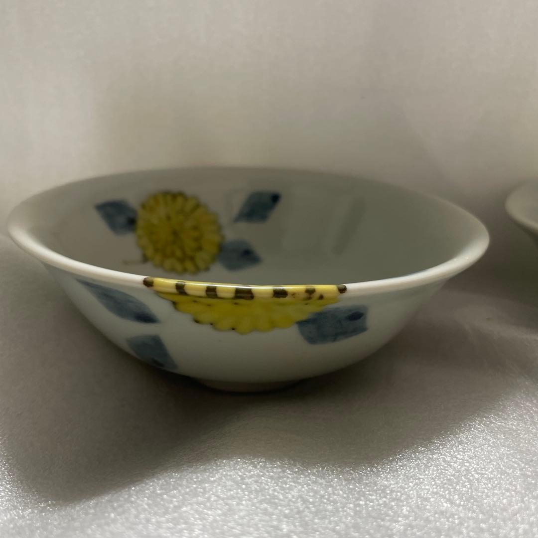 徳永遊心さん 色絵菊 鉢 2皿