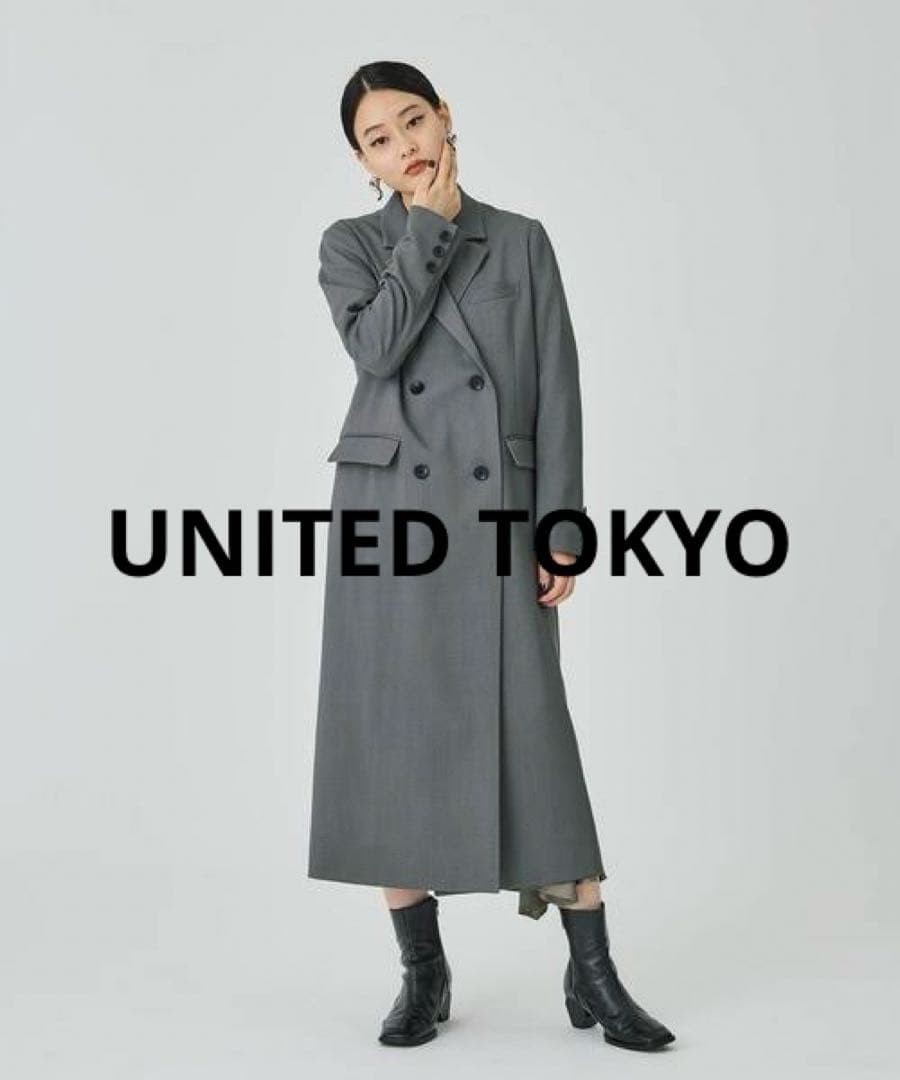 UNITED TOKYO バックウェーブロングコートジャケット
