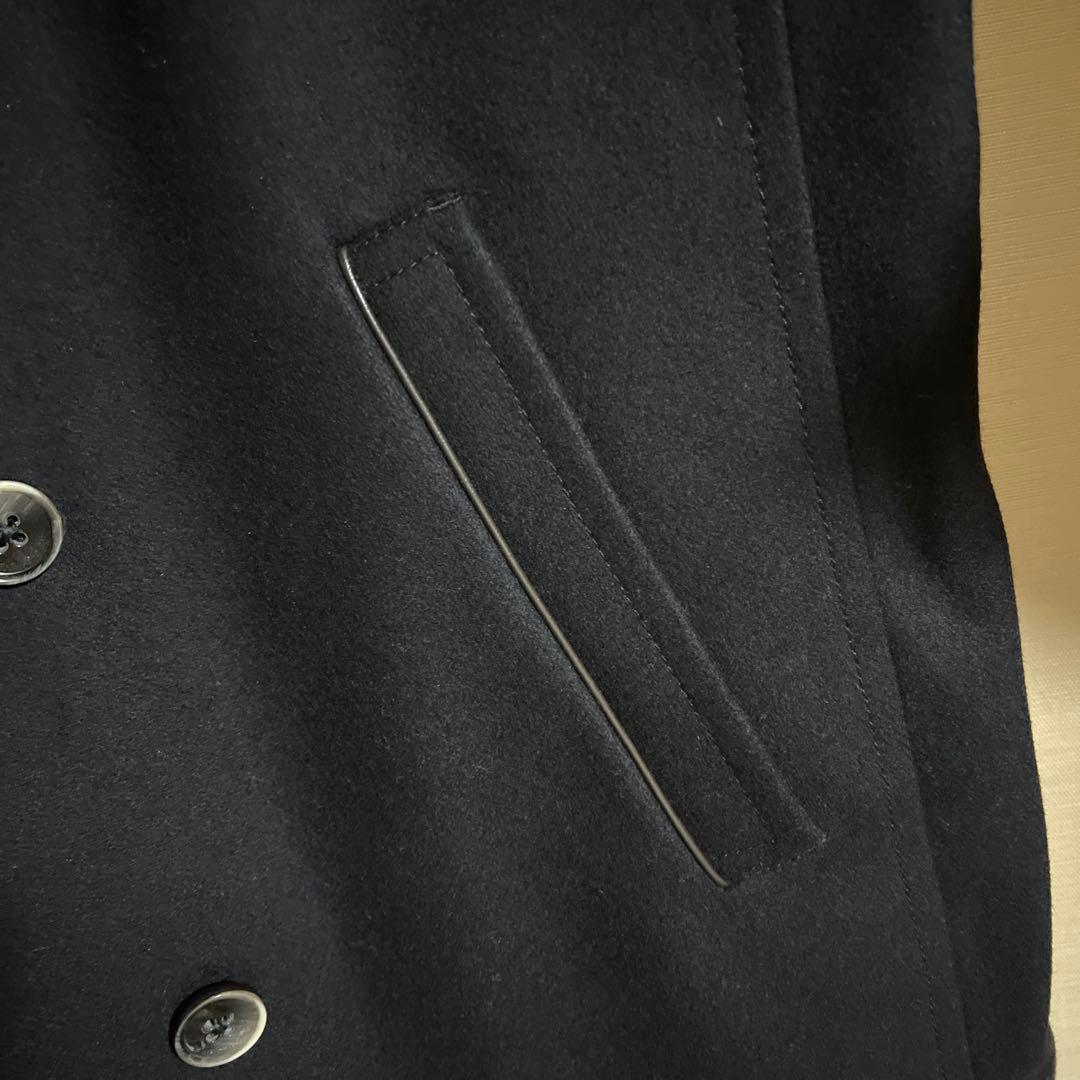 m*8様 ヒューゴボス　PコートHUGO BOSSウールカシミヤ56XXL紺色ネ