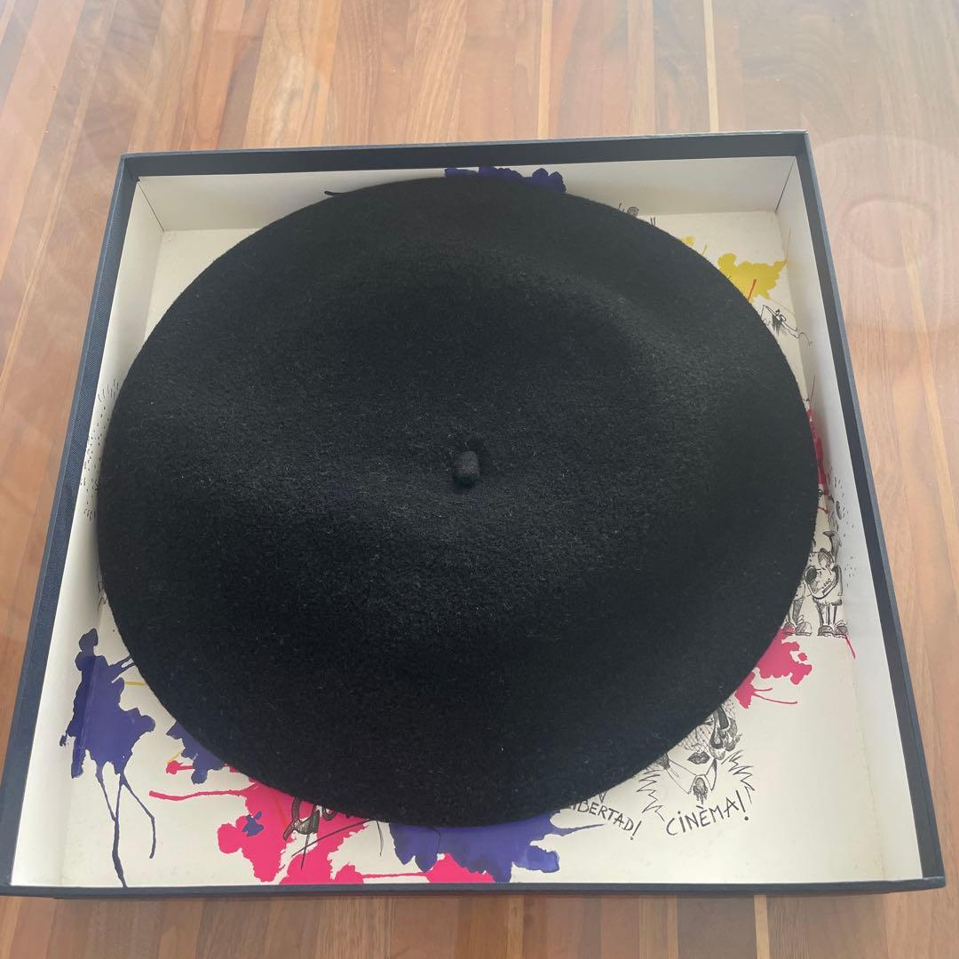 LAULHERE ベレー帽　黒　メンズ