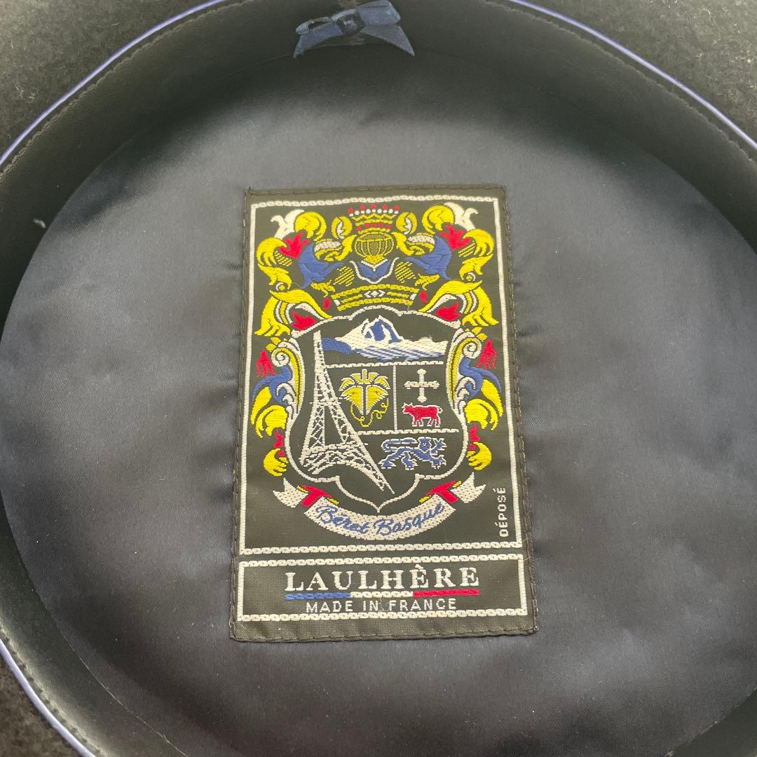 LAULHERE ベレー帽　黒　メンズ