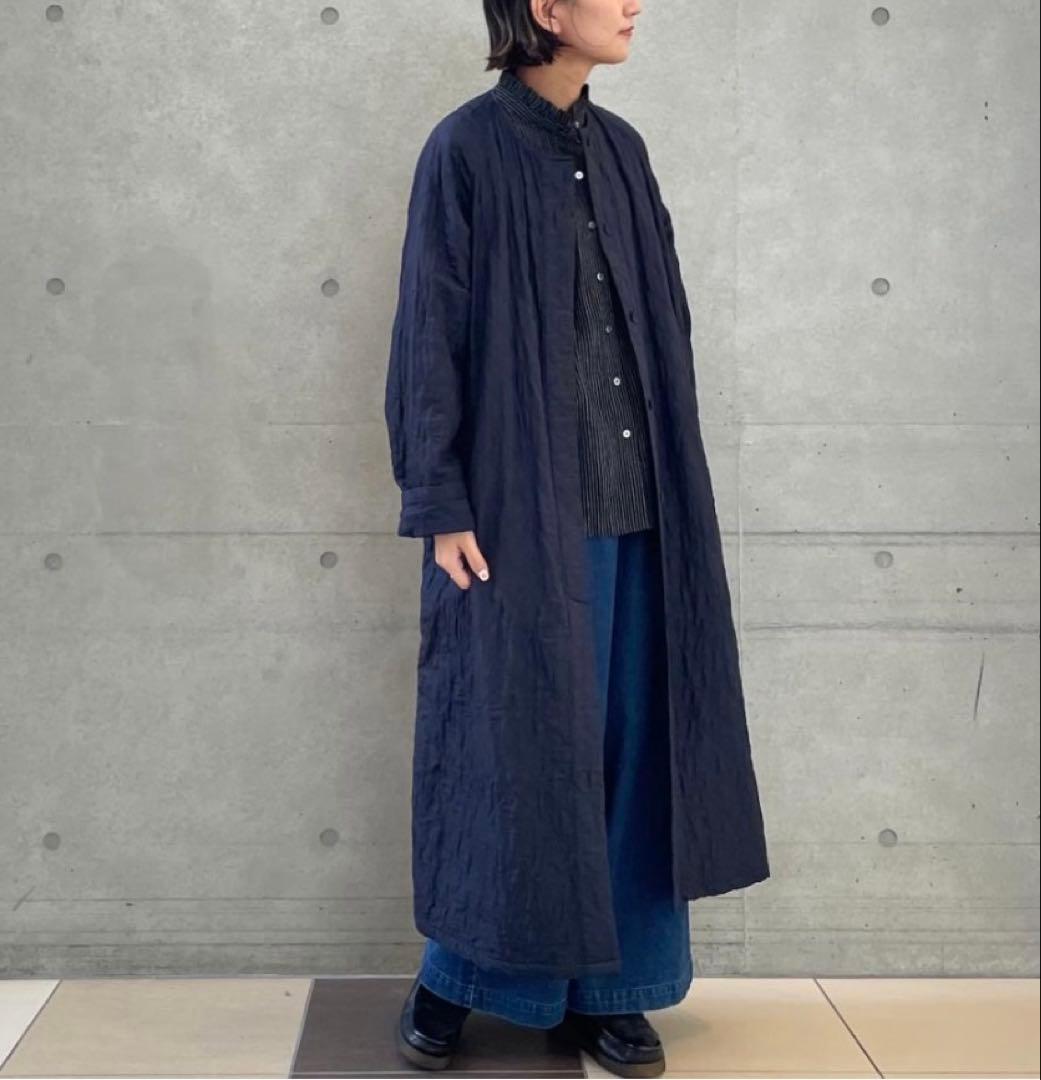 maison de soil メゾンドソイル　シルクキルティングロングコート