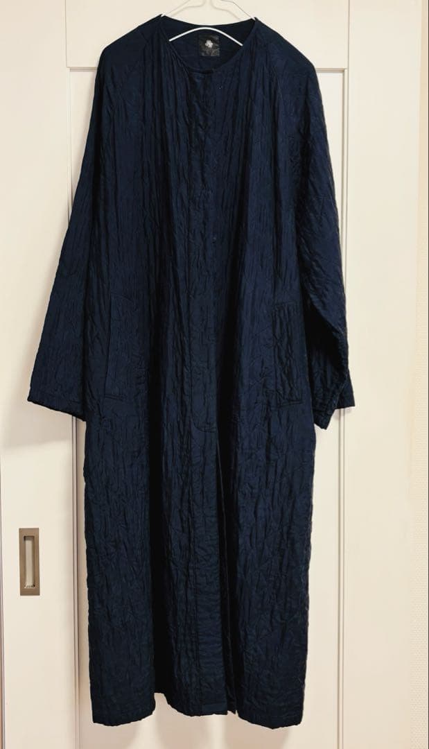 maison de soil メゾンドソイル　シルクキルティングロングコート