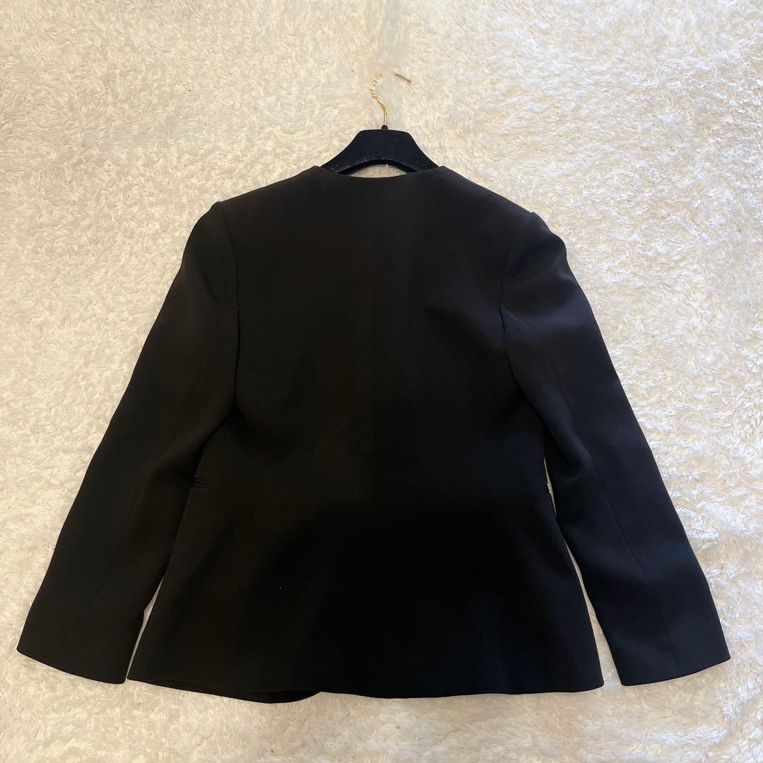 極美品 Theory ノーカラージャケット LINDRAYIA B スーツ 黒