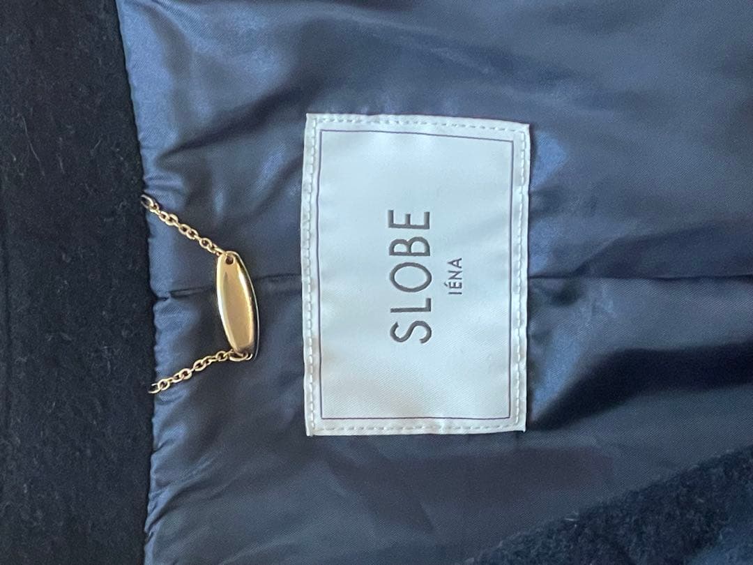 SLOVE IENA メルトンビック ピーコート ダブルボタン 濃紺 38