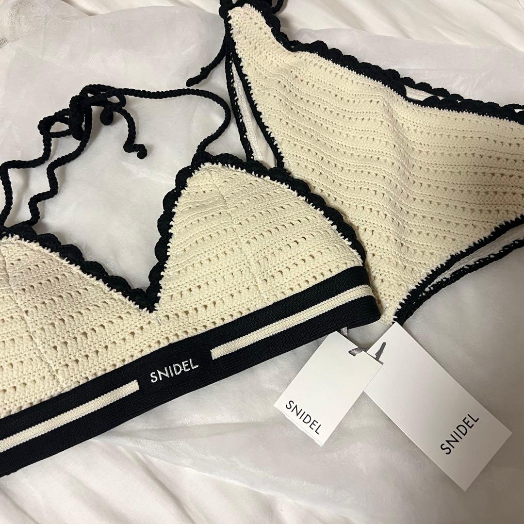 さなだ様用‼️snidel水着2025 クロシェビキニ 新品未使用タグ付き