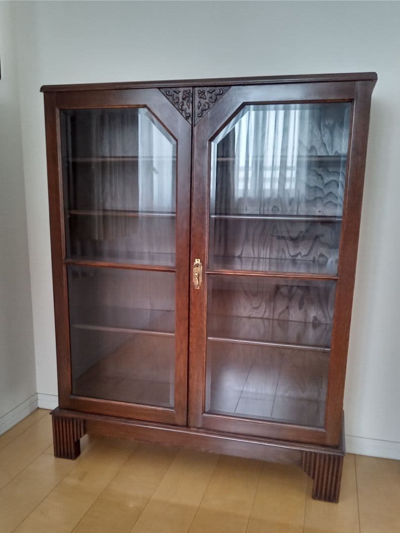 ★お値下げ 英国アンティークガラスキャビネット
