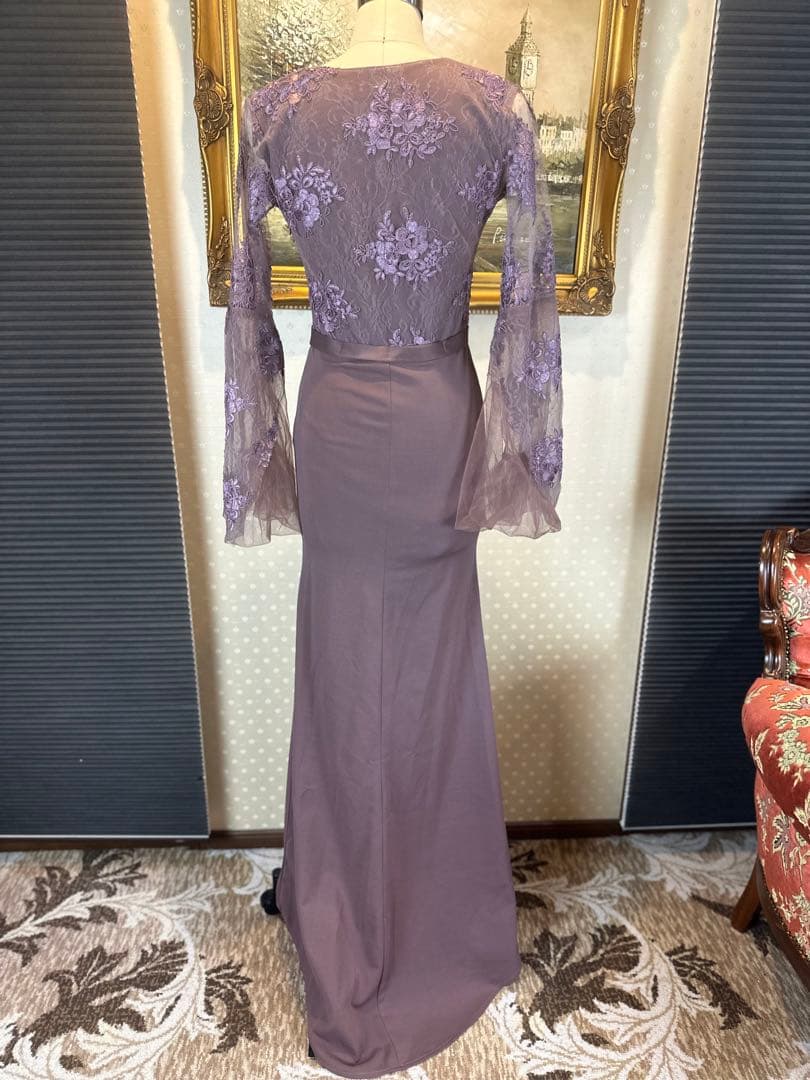 長袖ストレッチタイトロングドレスステージ誕生日二次会パティーキャバ嬢ナイトクラブ