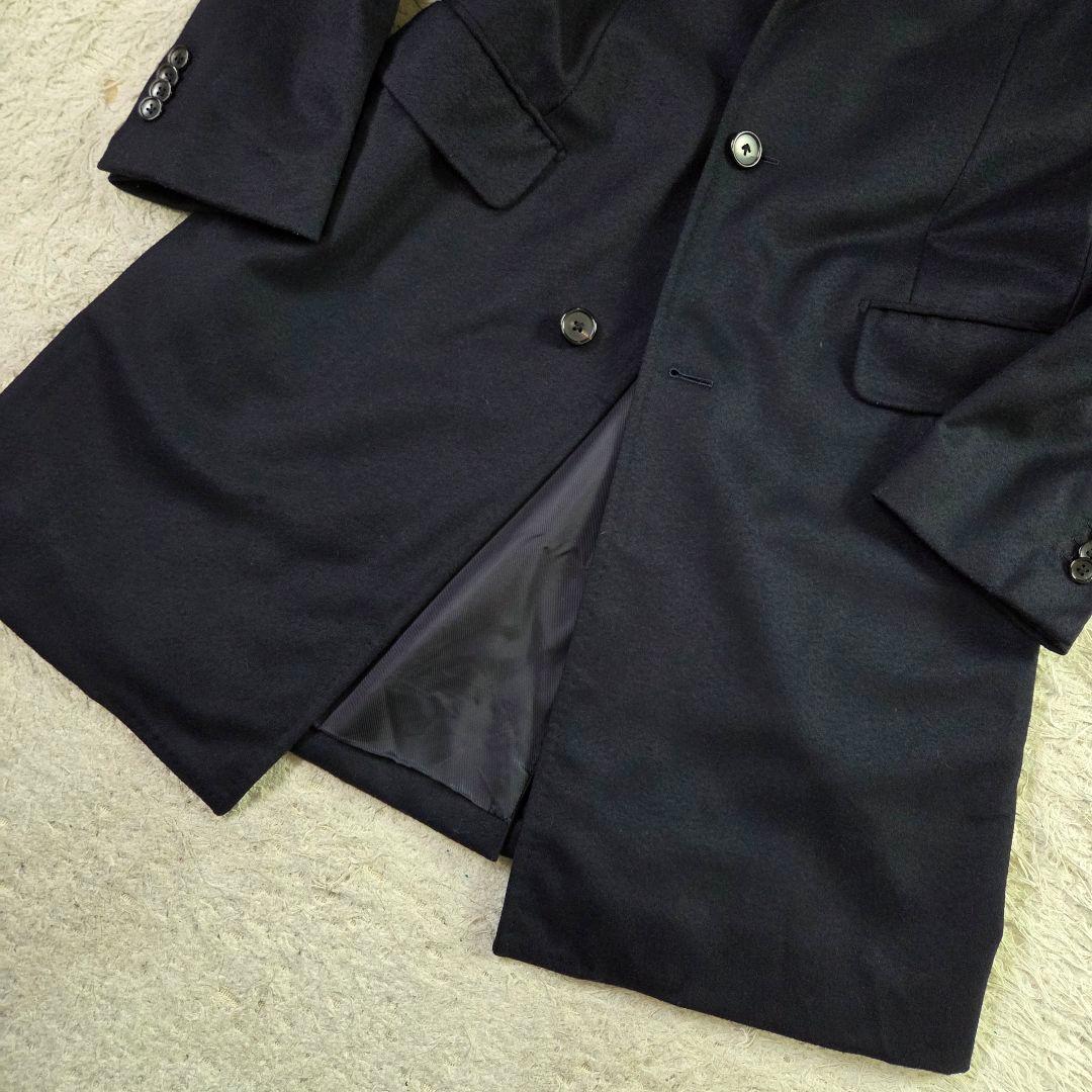 美品 ソブリン×ピアチェンツァ カシミヤ チェスターコート ブラック サイズS