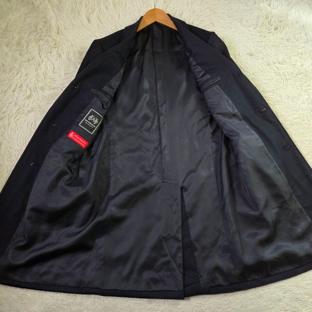 美品 ソブリン×ピアチェンツァ カシミヤ チェスターコート ブラック サイズS