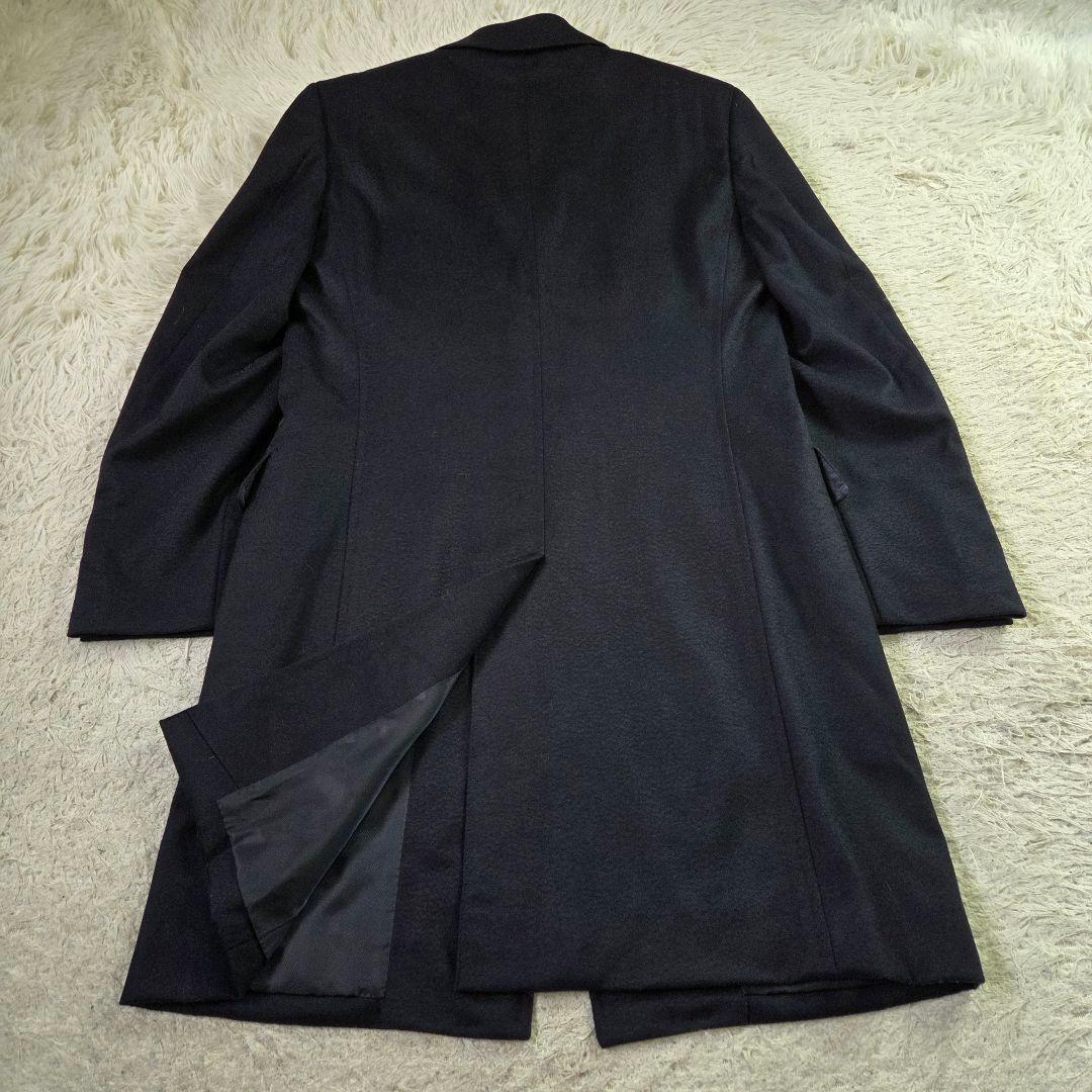 美品 ソブリン×ピアチェンツァ カシミヤ チェスターコート ブラック サイズS