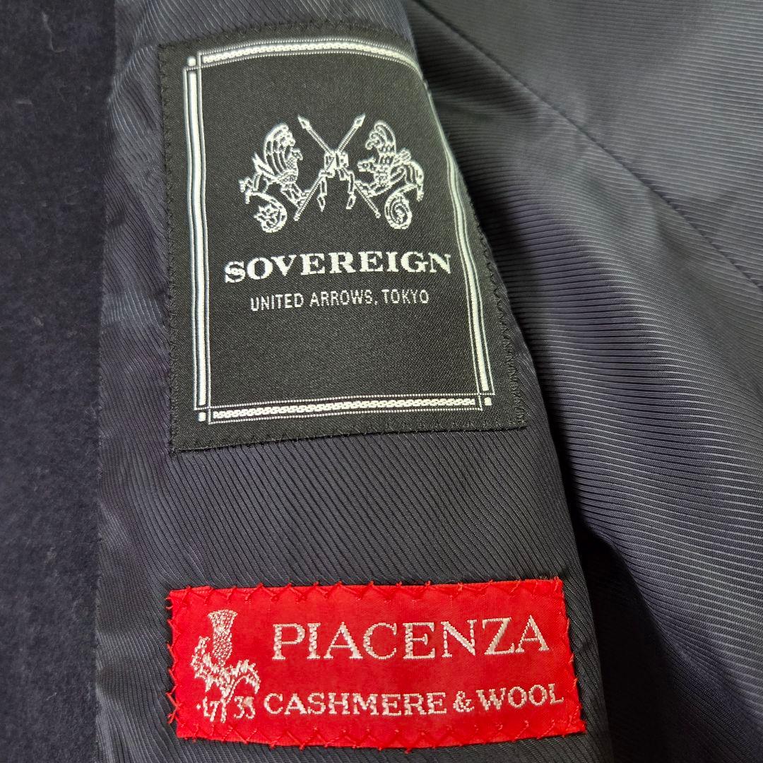 美品 ソブリン×ピアチェンツァ カシミヤ チェスターコート ブラック サイズS
