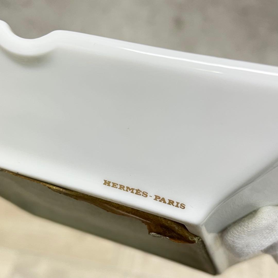 た*ま様 ★2 HERMES シェーヌダンクル 灰皿 陶器 アッシュトレイ シル