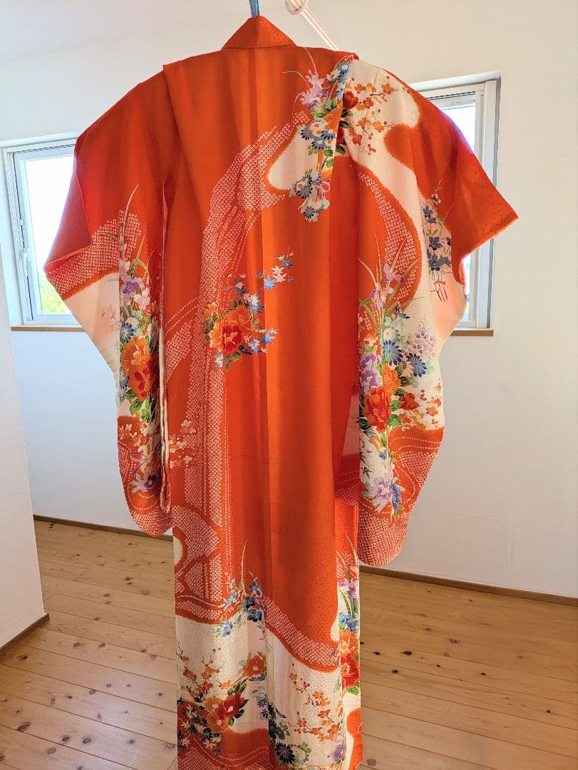 七五三　7歳　着物、肌襦袢、はこせこ、帯フルセット