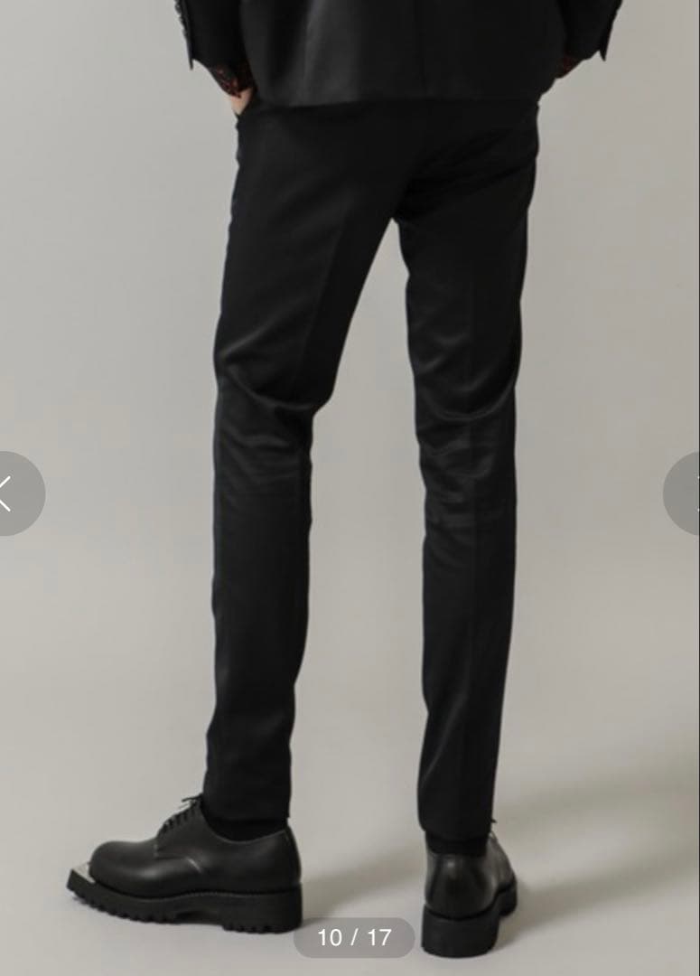 JOHN LAWRENCE SULLIVAN/ウールスキニースラックス /黒