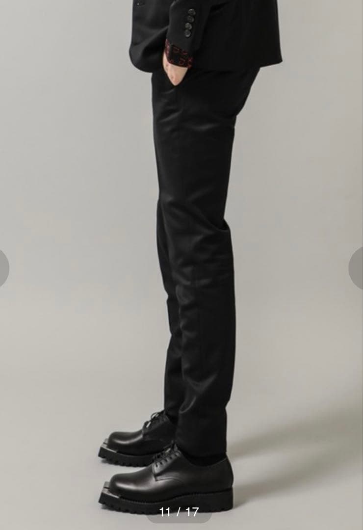 JOHN LAWRENCE SULLIVAN/ウールスキニースラックス /黒