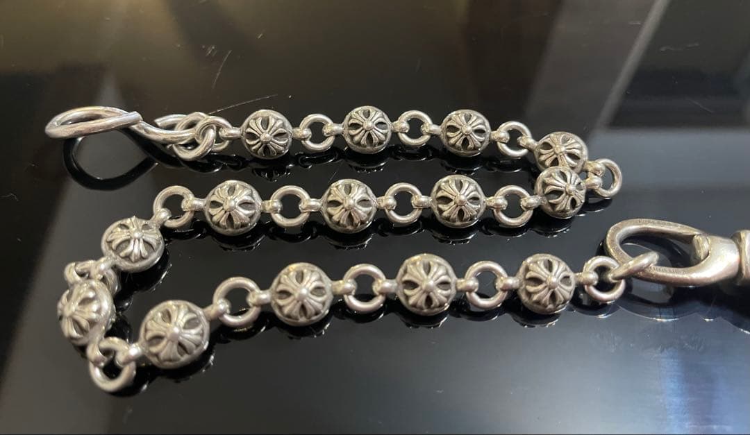 ※インボイス原本 クロムハーツ ウォレットチェーン #2BALL SHORT-S