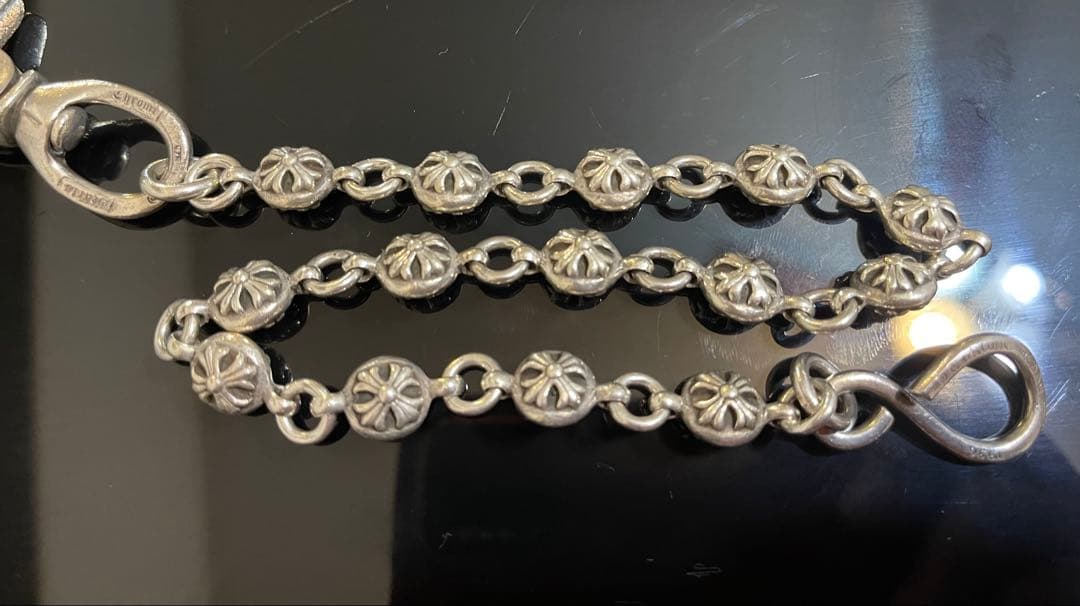 ※インボイス原本 クロムハーツ ウォレットチェーン #2BALL SHORT-S