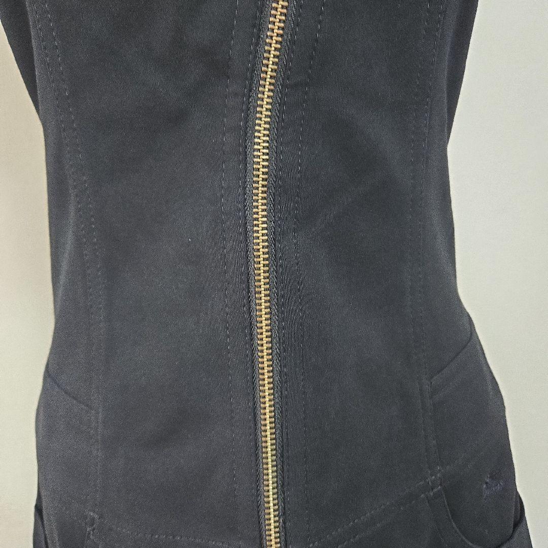 バーバリーブルーレーベル ライダース風 半袖ワンピース ノバチェック ロゴ刺繍