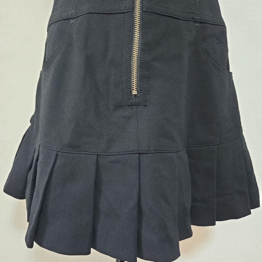 バーバリーブルーレーベル ライダース風 半袖ワンピース ノバチェック ロゴ刺繍