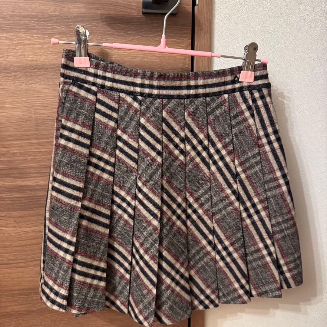 スカート Andmary Monica check pleats mini skirt