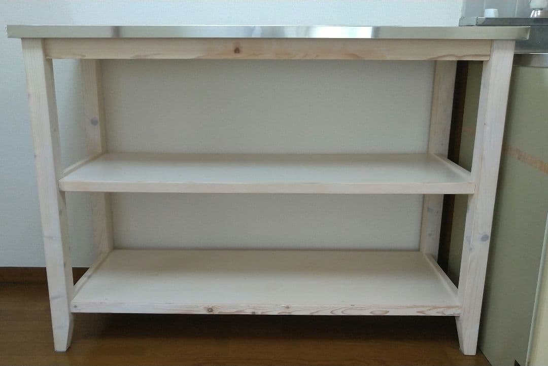 美品 ニトリ シナモ12045WH ワークテーブル ステンレス 調理台 作業台