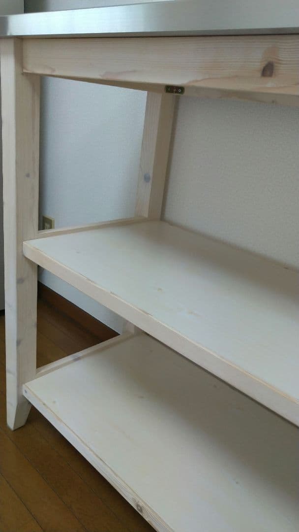 美品 ニトリ シナモ12045WH ワークテーブル ステンレス 調理台 作業台