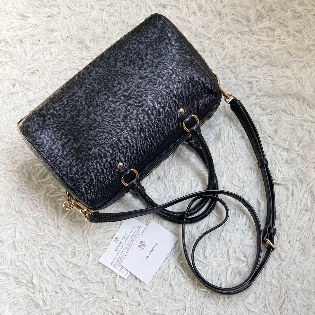 極美品 COACH コーチ ローアン サッチェル 黒 ブラック 2way