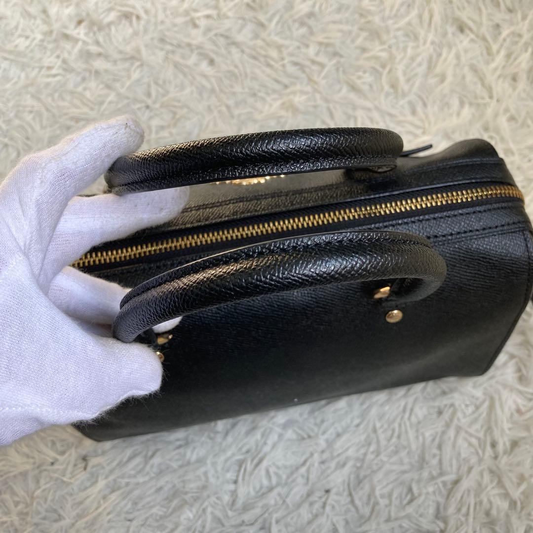 極美品 COACH コーチ ローアン サッチェル 黒 ブラック 2way