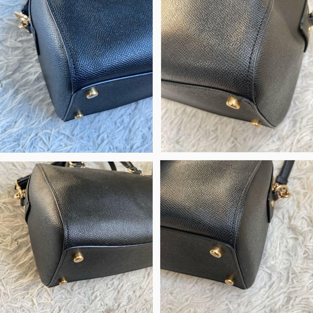 極美品 COACH コーチ ローアン サッチェル 黒 ブラック 2way