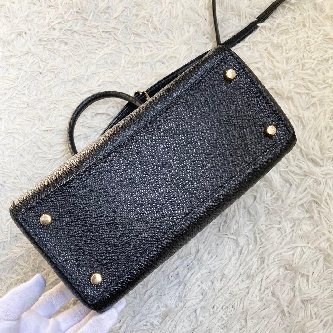 極美品 COACH コーチ ローアン サッチェル 黒 ブラック 2way