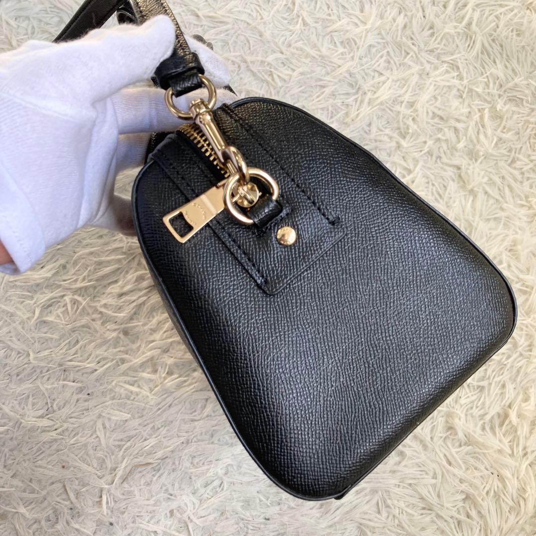 極美品 COACH コーチ ローアン サッチェル 黒 ブラック 2way