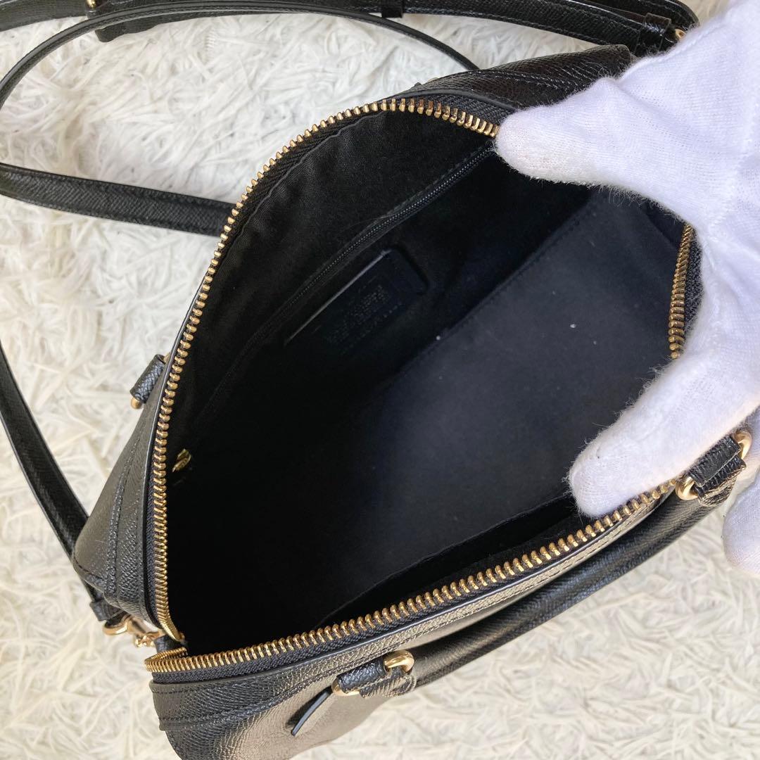 極美品 COACH コーチ ローアン サッチェル 黒 ブラック 2way