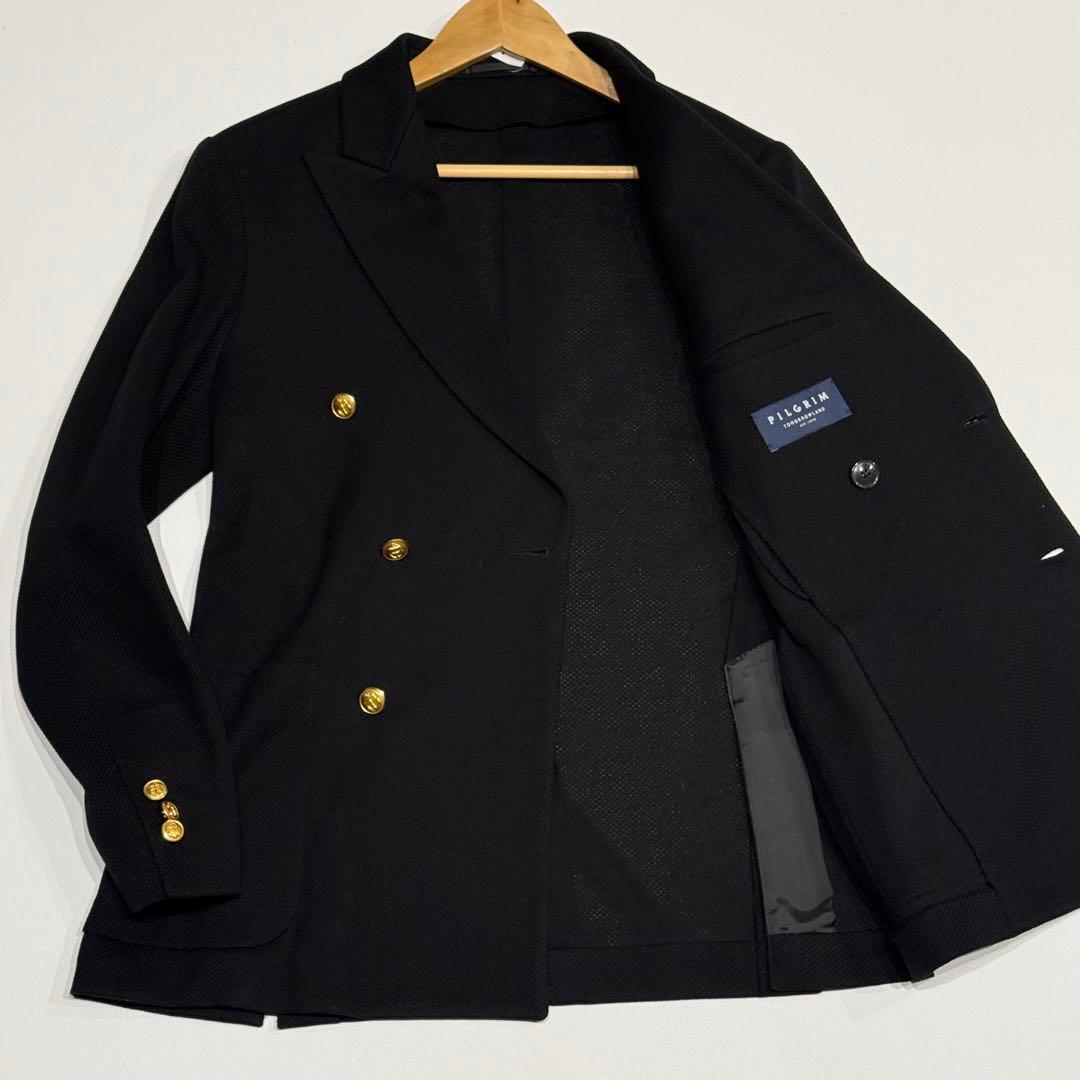 未使用級 Tomorrowland コットンジャージーダブル6Bブレザー 44