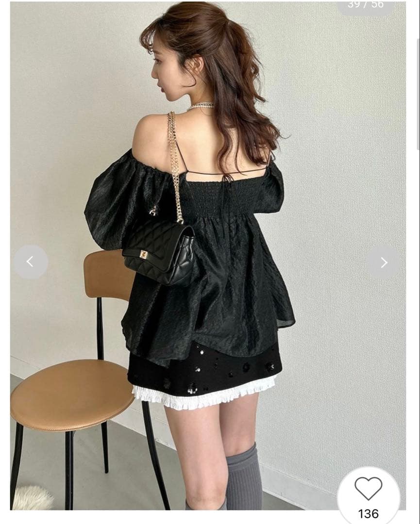 リリーブラウン　3wayシアージャガードペプラムブラウス　LILY BROWN