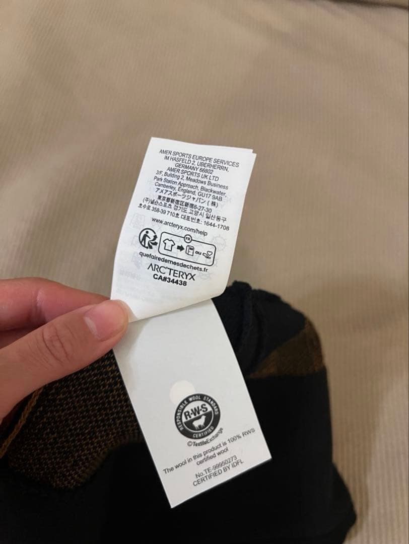 ARC'TERYX ニット帽 S/M 黒/茶