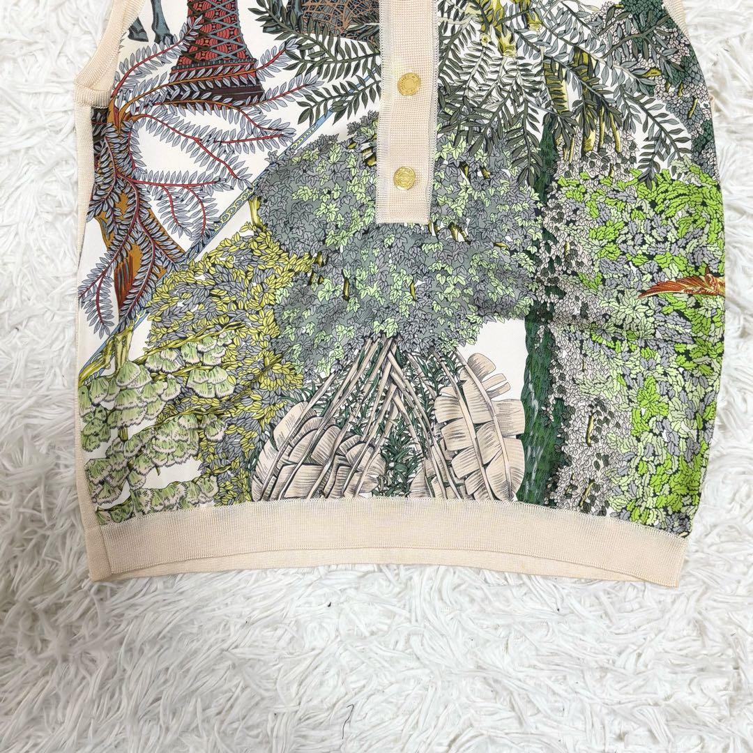 Jungle Love HERMES ノースリーブ　ポロシャツ　シルク　スカーフ